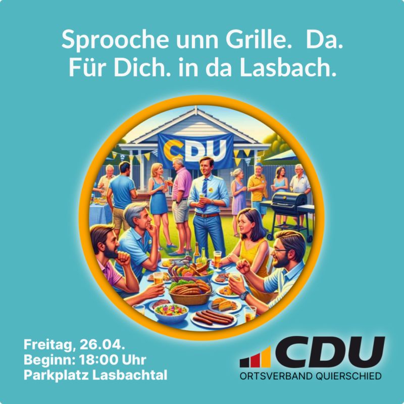  Sprooche unn Grille am 26 April 2024